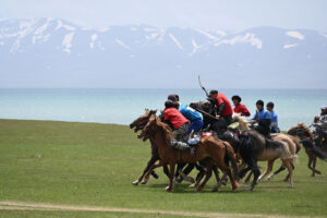 Central Asia, Kyrgyzstan, Mountain Lakes, Yurts, Alpine Regions, Monuments, Animals, Horses