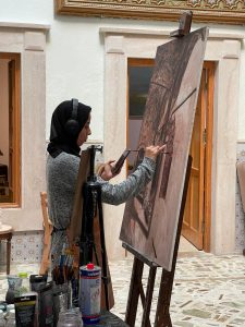 Female Arabic Art Painter